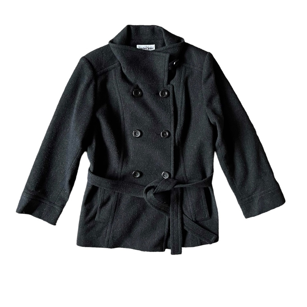 Jonathan Michael Black Lambswool Double Breasted … - image 1